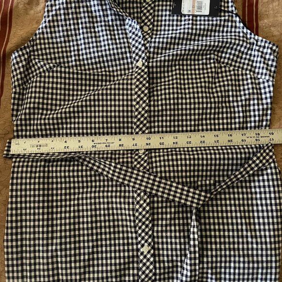 Tommy Hilfiger Women's Gingham-Print Belted Woven Dress Size 12 100% cotton NWT - Picture 8 of 10